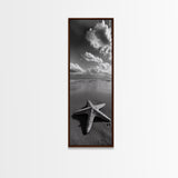 Starfish Beach, Shoreline Calm, Ocean Minimalism, Canvas Print, Coastal Living Room Wall Art, Nautical Bathroom Decor, Beach House Style