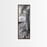 Trail Marker, Countryside Path, Rustic Journey, Canvas Print, Outdoor Adventure Wall Art, Neutral Fall Decor, Minimalist Hallway Art