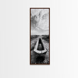 Rustic Trough Scene, Country Minimalist Art, Weathered Landscape Print, Nature Photography, Farmhouse Kitchen Decor, Framed Canvas Print