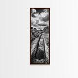 Stone Water Channel, Ancient Pathway Art, Moody Landscape Photography, Historical Wall Decor, Study or Hallway Accent, Canvas Print