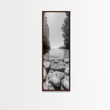 Crystal Cove, Reflections Water, Seaside Stones, Canvas Print, Tranquil Coastal Wall Art, Beach Bathroom Decor, Minimalist Style