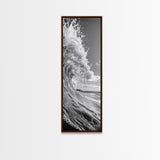 Curling Wave, Ocean Spray, Coastal Energy, Canvas Print, Surf Wall Art, Beach House Decor, Modern Minimalist Ocean Photography