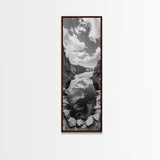 Lake Reflection, Mountain View, Cloud Mirror, Canvas Print, Peaceful Nature Scene, Bedroom Wall Art, Modern Rustic Landscape Decor