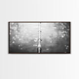 Fishing Pole, Water Focus, Tranquil Reflections, Minimalist Angler Art, Canvas Print, Cabin Wall Art, Lakehouse Decor