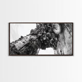 Coastal Texture, Tidepool Abstract, Modern Ocean Nature, Framed Canvas Print, Bathroom Wall Art, Marine Minimalist Photography