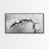 Aerial Desert, Cracked Earth, Modern Texture, Abstract Terrain, Canvas Print, Office Wall Art, Earth Tones, Contemporary Natural Art