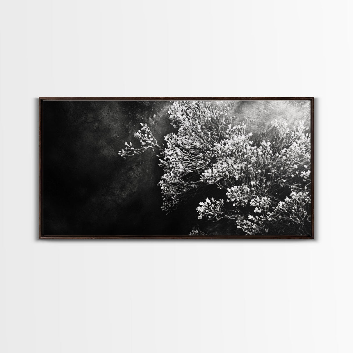 Botanical Texture, Nature Closeup Art, Modern Organic Aesthetic, Framed Canvas Print, Bedroom Wall Art, Neutral Boho Wall Decor