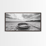 Beach Rope Still, Sand Dune Landscape, Seaside Art, Coastal Minimalist, Canvas Print, Neutral Wall Art, Living Room Coastal Decor, Nautical Style