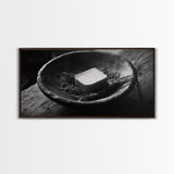 Rustic Soap Bowl, Farmhouse Kitchen Art, Homestead Decor, Simple Living Style, Canvas Print, Country Kitchen Wall Art, Autumn Accent