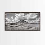 Volcano Peak, Dramatic Clouds, Nature Power, Canvas Print, Mountain Wall Art, Office Nature Photography, Landscape Fine Art Print