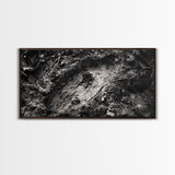 Animal Track Print, Nature Scene, Forest Ground, Autumn Photography, Framed Canvas Print, Rustic Cabin Wall Art, Earth Tone Decor