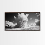 Ocean Wave Explosion, Tropical Beach Scene, Dramatic Nature Photography, Framed Canvas Print, Modern Coastal Wall Art, Bold Statement Decor