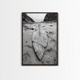 Fossil Rock Shore, Beach Minimalism, Sand Texture Art, Canvas Print, Coastal Wall Art, Natural History Decor, Abstract Earthy Art