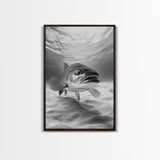 Underwater Trout Closeup, Realistic Fish, Nature Photography, Canvas Print, Man Cave Art, Fishing Lover Gift, Rustic Lake Decor