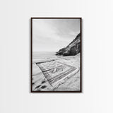 Tribal Blanket, Ocean Vibe, Coastal Pattern, Canvas Print, Beach Boho Wall Art, Neutral Home Decor, Summer Beach Bedroom