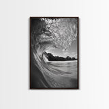Ocean Wave, Surf Wall Art, Seascape Photography, Framed Canvas Print, Coastal Decor, Beach House Art, Bathroom Wall Art, Minimalist Art