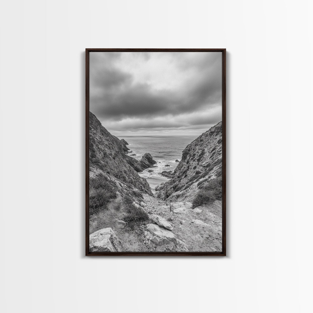 Ocean Cliffs, Rugged Coast, Seascape Photography, Travel Inspiration, Canvas Print, Hallway Wall Art, Coastal Modern Decor, Ocean View