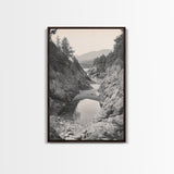 Forest Coast, Rocky Shore, Ocean View, Framed Canvas Print, Serene Nature Wall Art, Bathroom or Hallway Decor, Pacific Northwest Style