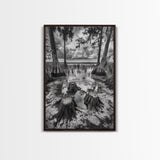 Swamp Scene, Cypress Trees, Reflection Water, Southern Nature, Canvas Print, Cabin Wall Art, Moody Landscape, Autumn Rustic Decor