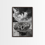 Coral Reef Texture, Ocean Wall Art, Coastal Minimalist, Nature Photography, Framed Canvas Print, Bathroom Wall Decor, Tropical Beach Print