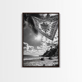 Sunlit Beach, Boho Tapestry, Relaxed Seaside, Canvas Print, Tropical Wall Art, Vacation Home Decor, Modern Boho Vibes, Beach House Wall Decor