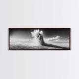 Sand Eruption, Desert Energy, Dust Storm, Framed Canvas Print, Modern Abstract Art, Office Wall Art, Dynamic Nature Photography