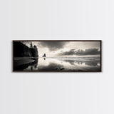 Sea Stack, Stormy Sky, Coastal Reflections, Canvas Print, Pacific Northwest Wall Art, Dramatic Seascape, Autumn Home Accent