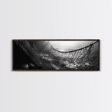 Deep Sea Net, Ocean Mood, Fisherman Style, Framed Canvas Print, Nautical Wall Art, Maritime Decor, Coastal Office Wall Art, Dark Ocean Print