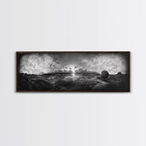 World Map, Globe Horizon, Explorer’s Dream, Canvas Print, Travel Wall Art, Surreal Photography, Study Room Adventure Decor