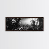 Kelp Forest, Underwater Magic, Ocean Depths, Framed Canvas Print, Marine nature photography, Bathroom wall decor, Moody coastal aesthetic