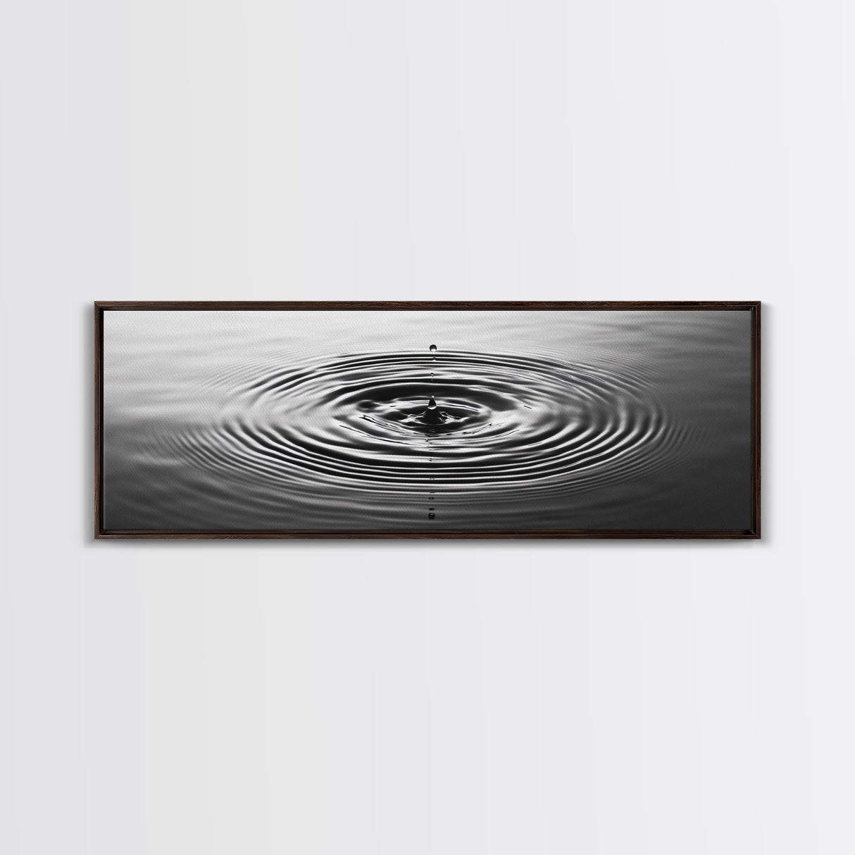 Water Drop Ripples, Black and White Photography, Zen Art, Minimalist Wall Decor, Canvas Print, Bathroom Wall Art, Meditation Room Art