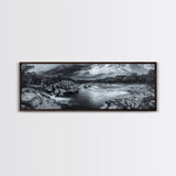 Stormy River Valley, Dramatic Landscape Art, Nature Wall Decor, Framed Canvas Print, Rustic Cabin Decor, Autumn Living Room Artwork