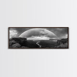 Rainbow Desert Storm, Moody Landscape Photography, Canyon Wall Art, Canvas Print, Living Room Statement Piece, Western Style Decor