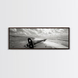 Rusted Anchor Pipe, Coastal Beach Art, Ocean Photography, Framed Canvas Print, Nautical Wall Art, Bedroom or Bathroom Decor
