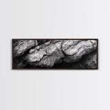 Textured Rock, Earth Tones, Natural Abstract, Framed Canvas Print, modern rustic decor, living room wall art, organic texture, neutral tones