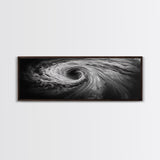 Ocean Vortex, Surreal Motion, Abstract Water, Canvas Print, Modern Coastal Decor, Bathroom Wall Art, Minimalist Abstract Photography