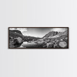 Mountain Stream, Rocky Path, Alpine Beauty, Wilderness Escape, Canvas Print, Cabin Wall Art, Nature Photography, Adventure Home Vibe