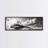 Tropical Island, Ocean Clouds, Stormy Sky, Canvas Print, Surreal Nature Wall Art, Coastal Home Decor, Dreamy Beach Scene Photography