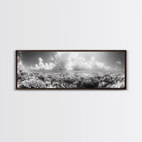 Coral Reef, Ocean Horizon, Cloudscape, Canvas Print, Underwater Nature Photography, Bathroom Wall Art, Marine Coastal Decor