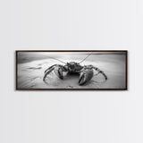 Crab Walk, Seaside Creature, Sandy Shore, Canvas Print, Coastal Nature Photography, Kids Room Ocean Decor, Minimalist Beach Art