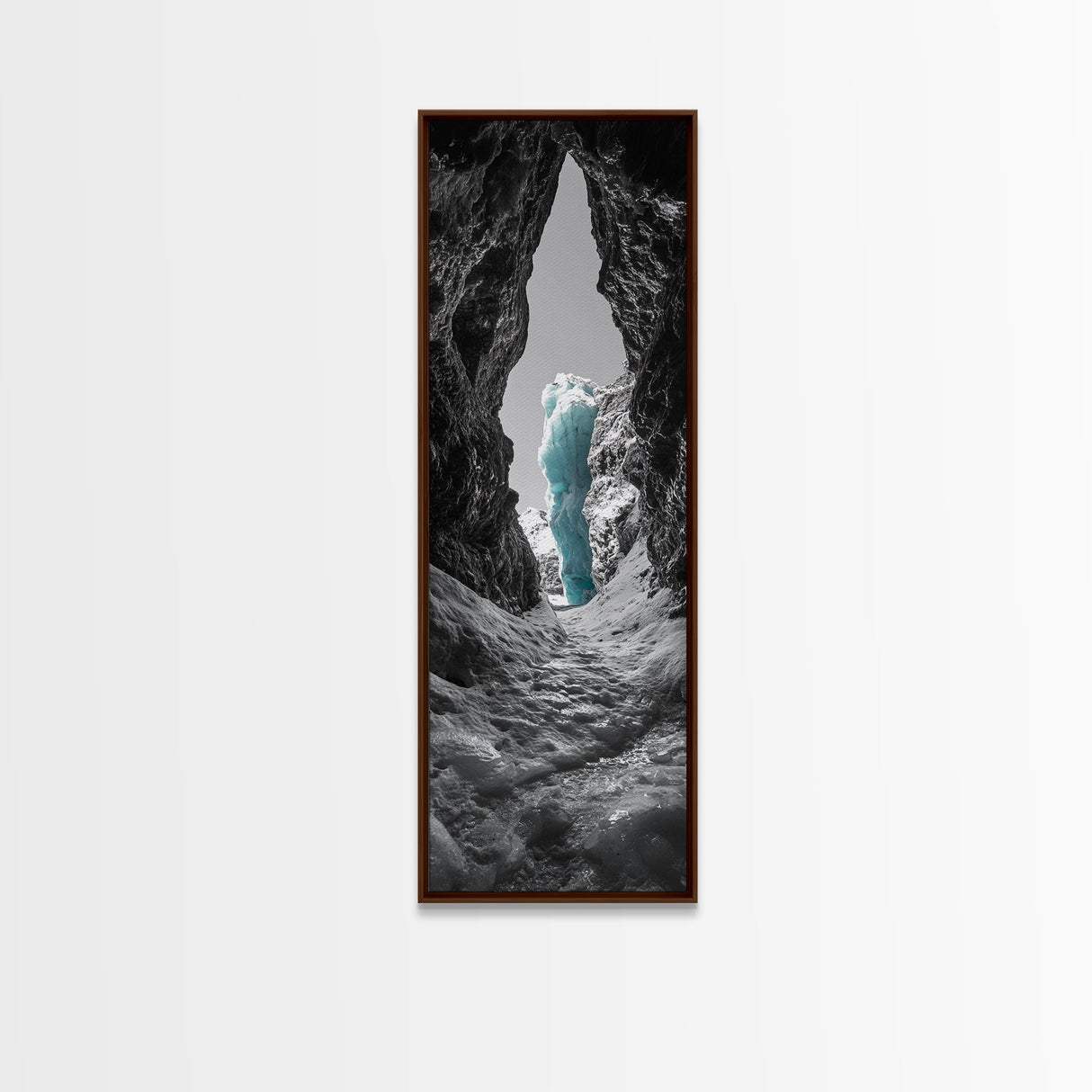 Ice Cave, Blue Glacier, Arctic Escape, Frozen Wonder, Framed Canvas Print, Winter Wall Art, Nature Lover Gift, Bedroom Photography Art