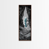 Ice Cave, Blue Glacier, Arctic Escape, Frozen Wonder, Framed Canvas Print, Winter Wall Art, Nature Lover Gift, Bedroom Photography Art