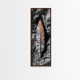 Stone Leaf, Earth Tones, Nature Fossil, Ancient Texture, Framed Canvas Print, Fall Wall Art, Rustic Decor Accent, Boho Nature Artwork