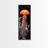 Jellyfish, Ocean Glow, Underwater Beauty, Bright Sea Life, Canvas Print, Bathroom Wall Art, Coastal Vibes, Marine Nature Photography