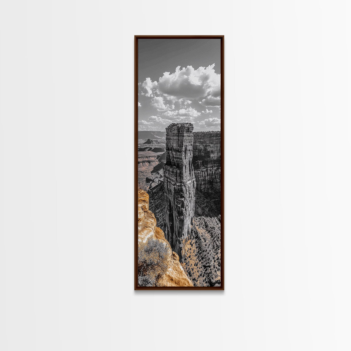 Grand Canyon View, Desert Tower, Southwest Scene, Framed Canvas Print, nature photography, office wall art, Arizona minimalist art