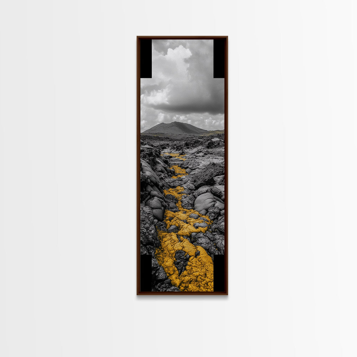 Lava Flow, Volcanic Path, Earth Texture, Yellow Stone, Canvas Print, geology wall art, bold nature photography, modern natural decor