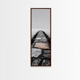 Stone Pathway, Tranquil Jetty, Ocean Horizon, Minimalist Art, Framed Canvas Print, Coastal Decor, Entryway Wall Art