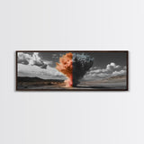 Smoke Burst, Desert Sky, Abstract Explosion, Bold Nature, Canvas Print, Eclectic Decor, Living Room Wall Art, Dramatic Statement