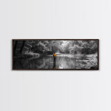 Autumn Fly Fishing, Yellow Jacket River Scene, Framed Canvas Print, Rustic Home Decor, Fisherman Gift, Nature Photography, Cabin Wall Art