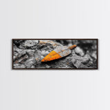 Tribal Blade, Ancient Weapon, Stone Texture, Orange Detail, Framed Canvas Print, Masculine Wall Art, Rustic Decor, Warrior Vibes